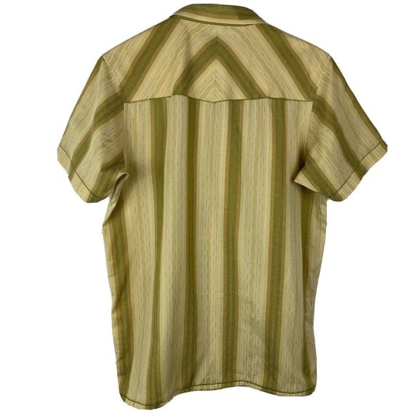 PrAna Short Sleeve Shirt Slim Fit Multicolor Striped Outdoor Hiking Men M - Picture 2 of 5